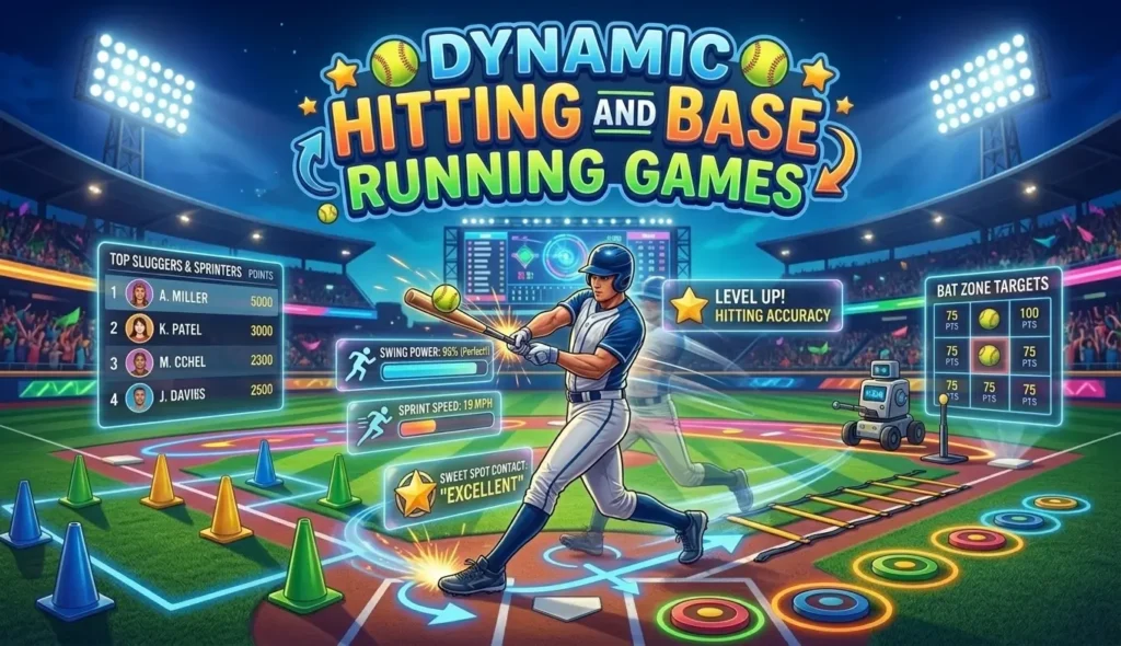 Dynamic Hitting and Base Running Games
