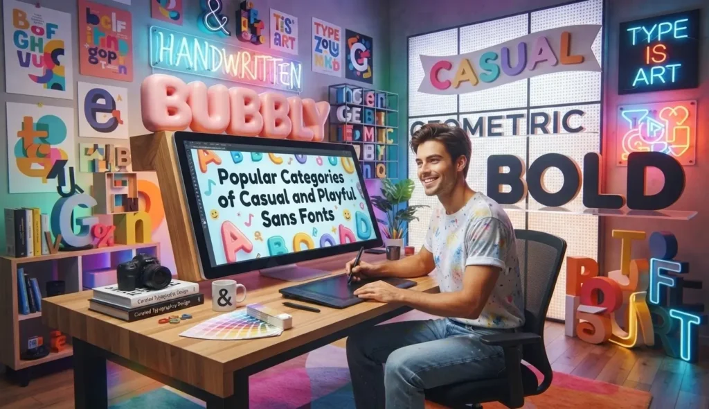 Popular Categories of Casual and Playful Sans Fonts