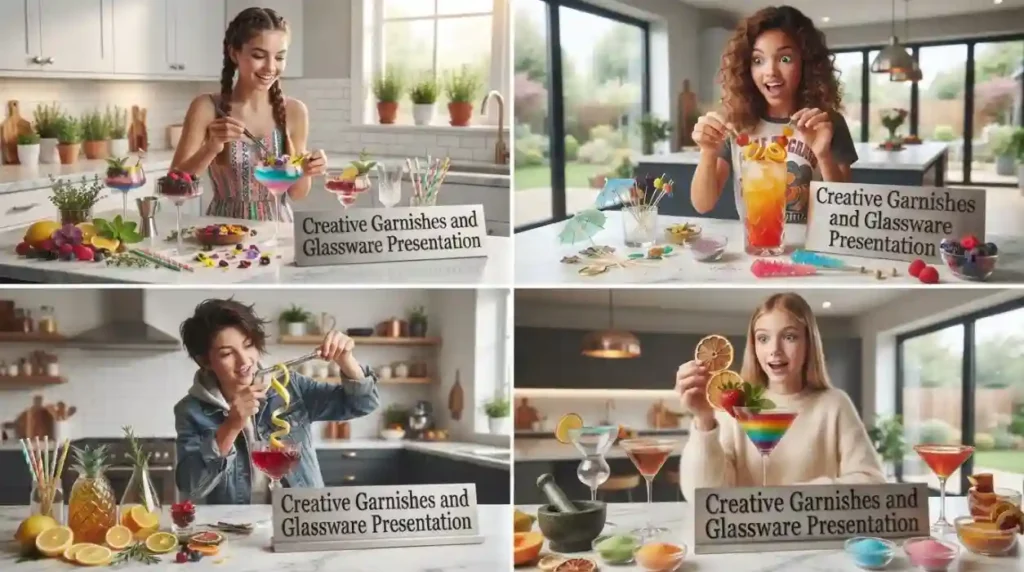 Creative Garnishes and Glassware Presentation