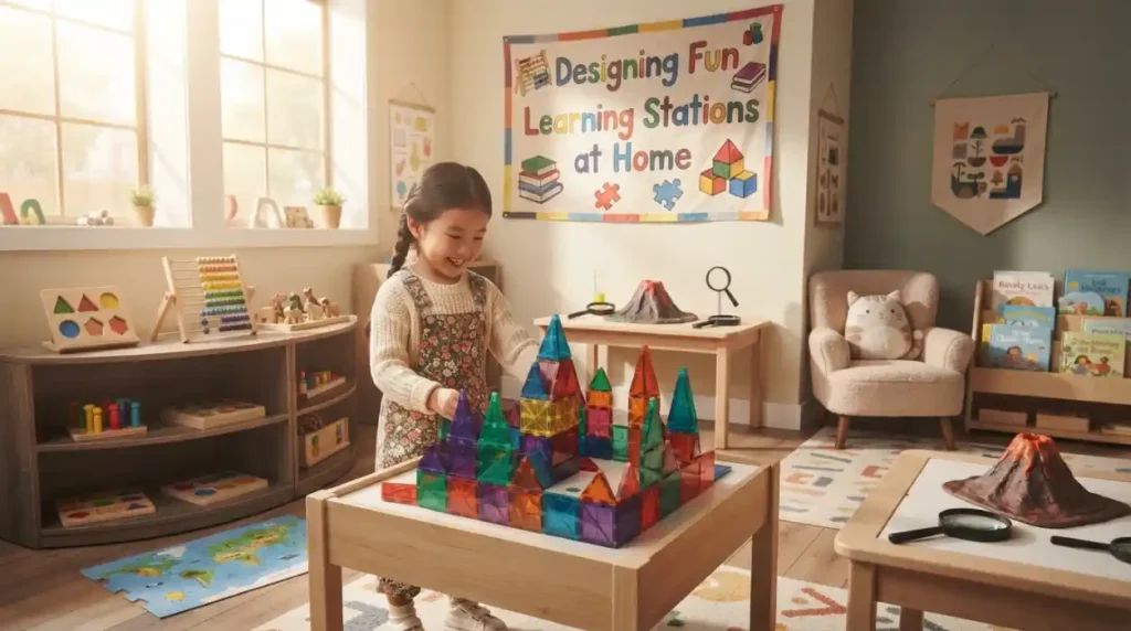 Designing Fun Learning Stations at Home