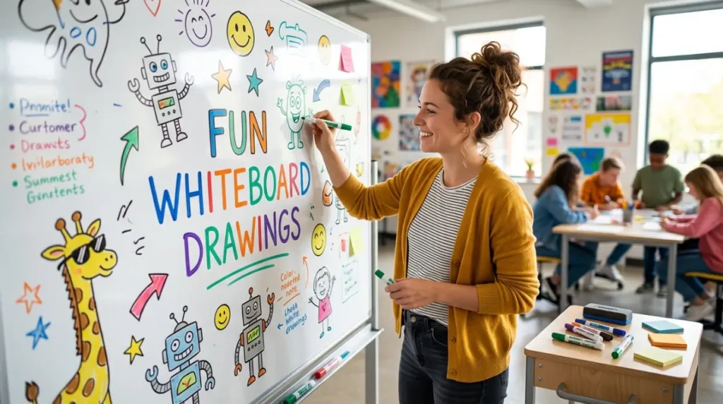 fun whiteboard drawings