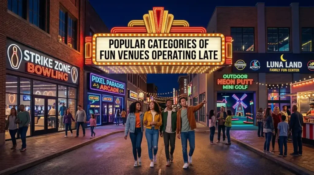 Popular Categories of Fun Venues Operating Late
