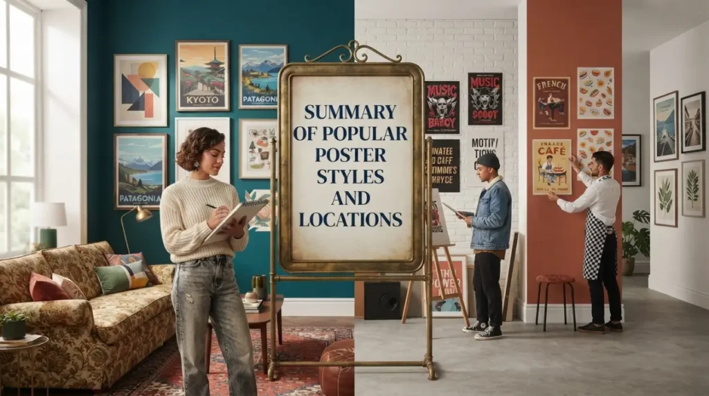 Summary of Popular Poster Styles and Locations